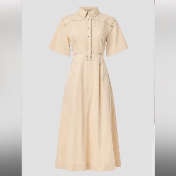 Rosetta Getty size 4 bone shirtdress - Picture 1 of 11